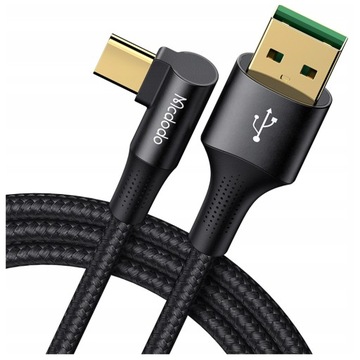 MCDODO KABEL USB-C KĄTOWY SZYBKIE ŁADOWANIE DO SAMSUNG USB TYP C 6A 65W 2M