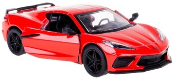 CHEVROLET CORVETTE 2021 MODEL KINSMART 1:36 CZERWO