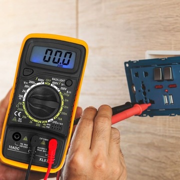 MULTIMETR uniwersalny miernik elektryczny LCD prądu napięcia rezystancji