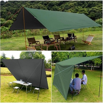 БРЕЗЕНТ ПОЛКА ДЛЯ КЕМПИНГА ТУРИСТИЧЕСКАЯ КРЫША БРЕЗЕНТ ДЛЯ СОЛНЦА 3х3м