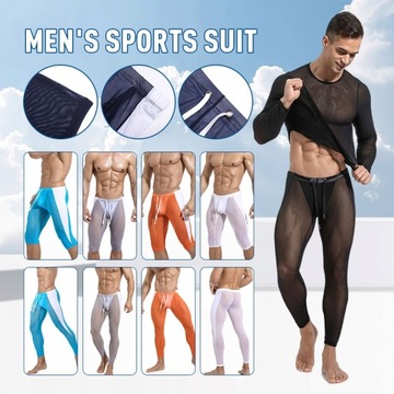 Мужские спортивные брюки с высокой эластичной сеткой для фитнес-тренировок.