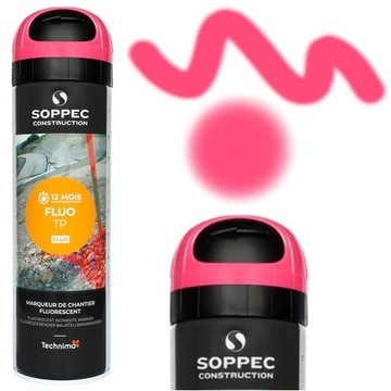Farba geodezyjna SPRAY SOPPEC FLUO TP RÓŻOWA 500ml