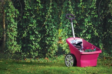 Wózek ogrodowy, taczka 67 litrów czarny pomarańczowe koła nowość