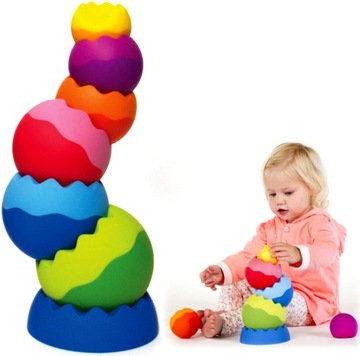 FAT BRAIN TOYS TOBBLES NEO KULE KLOCKI PIRAMIDA WIEŻA