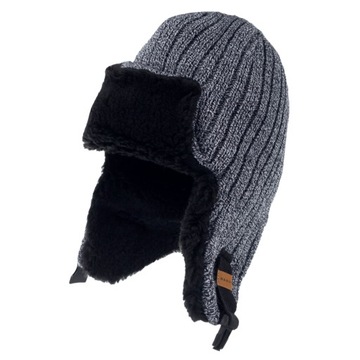 NANDY komplet męski czapka uszatka i komin