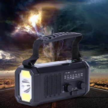 АВАРИЙНОЕ РАДИО 10000 мАч СОЛНЕЧНАЯ ПОГОДА AM FM SOS С USB-ЗАРЯДКОЙ КОМПАС