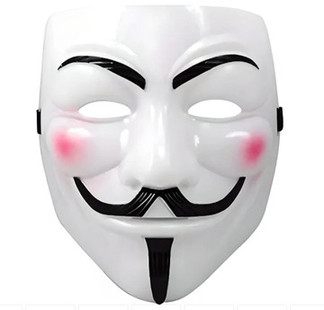 MASKA ANONYMOUS Maska na twarz Fotobudka Karnawał Urodziny