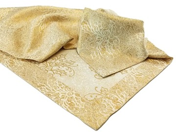 Салфетка ЗОЛОТАЯ - ДВУСТОРОННЯЯ, настольная дорожка квадратная 80х80