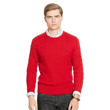 Sweter Ralph Lauren Cable Knit Tussah Silk L