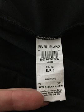 River Island polo lampasy w kratę M *PW513*