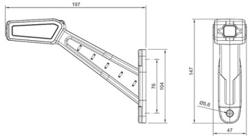 SVĚTLO KONTURA ROHOVÉ LED FT-146 L+P
