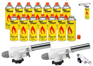 PALNIK GAZOWY NA GAZ FLAME GUN 2szt + 14 KARTUSZY