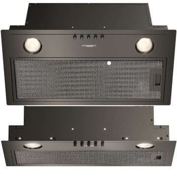 Okap kuchenny do zabudowy podszafkowy 50cm Maan Fiugi Modular 52 CZARNY LED