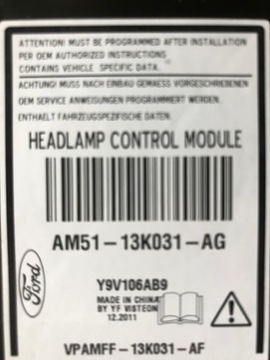 Модуль датчика ксеноновых ламп Ford Focus mk3 AM51-13K031