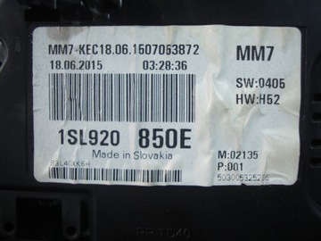 PŘÍSTROJOVÁ DESKA BUDÍK EVROPA SEAT MII VW UP SKODA CITIGO 12-19