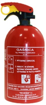 GAŚNICA PROSZKOWA SAMOCHODOWA 1 KG prod.2024