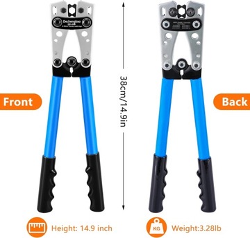 ZACISKARKA PRASKA DO KABLI TULEJEK KOŃCÓWEK PRZEWODÓW 6-50MM MOCNA CĘGI