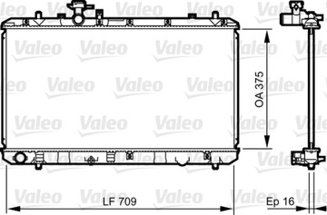 735407 VALEO CHLADIČ VODY FIAT SEDICI