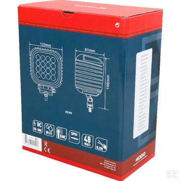 Lampa robocza LED, 48W 4000 lm światło skupione