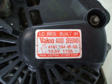 ACTYON KYRON REXTON RODIUS ALTERNÁTOR 13,5V 115A A1611544002