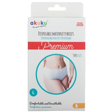 AKUKU MAJTKI POPORODOWE JEDNORAZOWE PREMIUM L 5szt