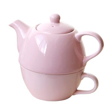 Różowy glazurowany czajniczek porcelanowy, 13