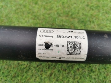 AUDI OE 8V0521101C HŘÍDEL HNACÍ URYCHLOVAČE KARDANU