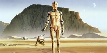FOTOTAPETA STAR WARS DROIDY C-3PO R2-D2 FLIZELINA
