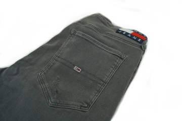 TOMMY HILFIGER JEANS Spodnie Męskie SZARE 32/32.