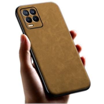 ETUI SKÓRZANE BUSINESS SKÓRA ZAMSZ DO REALME 8 / 8 PRO CASE + SZKŁO