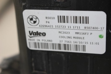 BMW F20 F30 CHLADIČE VENTILÁTOR 2.0D 8507400