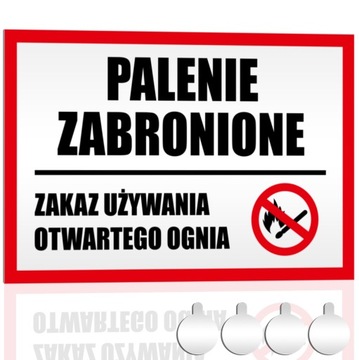 Tabliczka PCV ZAKAZ PALENIE ZABRONIONE 30x20 Druk UV + przylepce