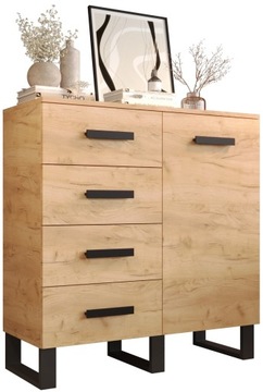 Komoda LOFT 100 styl INDUSTRIALNY nogi metalowe