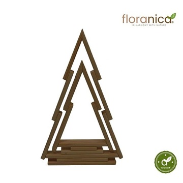 Drewniane ozdoby choinki sosnowe sztuk 2 Brązowe