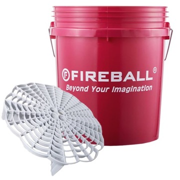 Ведро FIREBALL красное с грязеотделителем