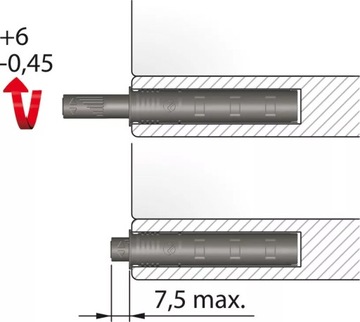 Дверной ограничитель Italiana Long Strong/резиновый край БЕЛЫЙ