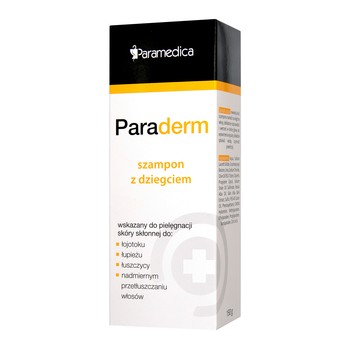 PARADERM SZAMPON Z DZIEGCIEM na łojotok, łupież, świąd 150g