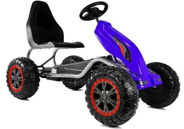 Большой педальный картинг Strong для детей Синий + нагрузка 100 кг + колесо