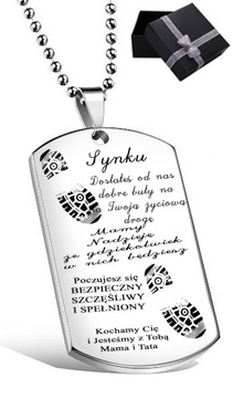 PREZENT NASZYJNIK DLA SYNA NIEŚMIERTELNIK GRAWER