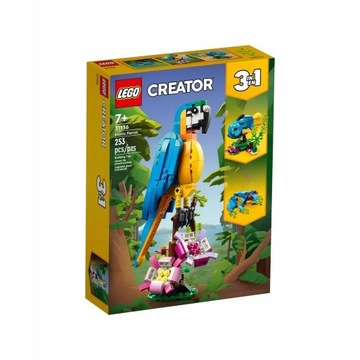 LEGO CREATOR 3IN1 ЭКЗОТИЧЕСКИЕ БЛОКИ РЫБЫ-ЛЯГУШКИ-ПОПУГАЯ ДЛЯ ДЕТЕЙ В ПОДАРОК