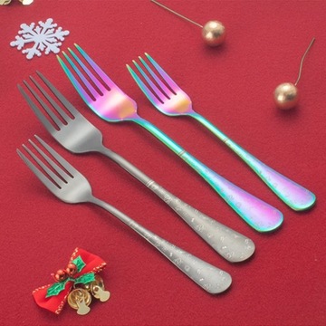 Рождественский Узор Элемент Набор Посуды Из Нержавеющей Стали Домашний Западный Стейк