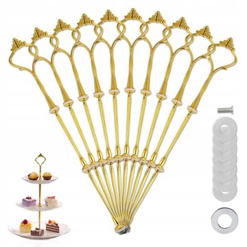 10 шт. стержней ТРЕХЭТАЖНАЯ ПОДСТАВКА ДЕРЖАТЕЛЬ ТАРЕЛКИ