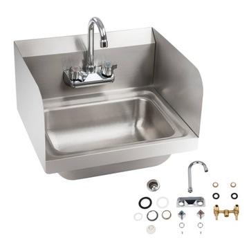 Кухонный умывальник из нержавеющей стали, ширина 43,5 см.