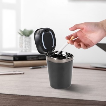 АВТОПЕПЕЛЬНИЦА СВЕТОДИОДНАЯ КОРЗИНА ВМЕСТО КРУЖКИ УНИВЕРСАЛЬНАЯ