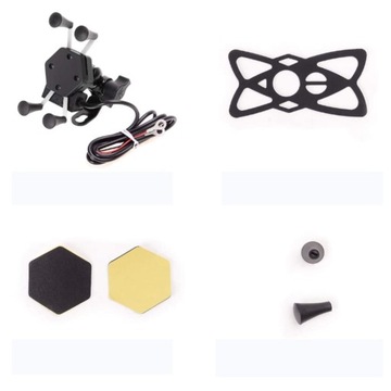 ДЕРЖАТЕЛЬ ДЛЯ МОТОТЕЛЕФОНА С USB-ЗАРЯДКОЙ