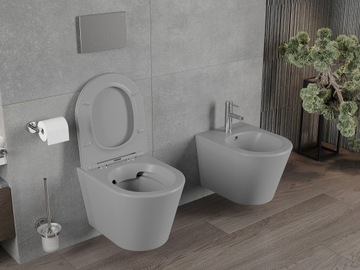 СИДЕНЬЕ ДЛЯ УНИТАЗА MEXEN RICO БЕЗОБОДКИ, МАТОВЫЙ СЕРЫЙ