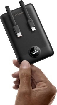 Mini Power Bank 10000mAh 22.5W Powerbank USB C z zintegrowanym kablem