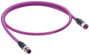 0975 254 101/5 m przewód ze złączami M12 męskim i żeńskim, PROFIBUS, ekran