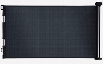 ЗАЩИТНЫЕ ВОРОТА ДЛЯ ЛЕСТНИЦЫ К ДВЕРИ, ЧЕРНЫЕ ПЕРИЛА, С ВОЗМОЖНОСТЬЮ РАСШИРЕНИЯ ДО 1,6М