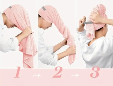 ТЮРБАН ДЛЯ ВОЛОС, БЫСТРОСЫХАЮЩЕЕ ПОЛОТЕНЦЕ ДЛЯ ГОЛОВЫ, С ТОЛСТОЙ МИКРОФИБРОВОЙ ластик